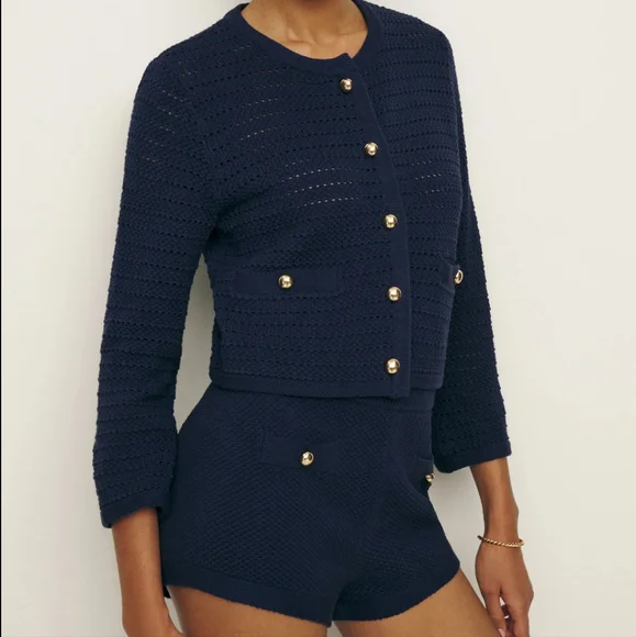 Reformation Charlotte Cotton Cardigan - Picture 2 of 3